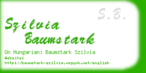 szilvia baumstark business card